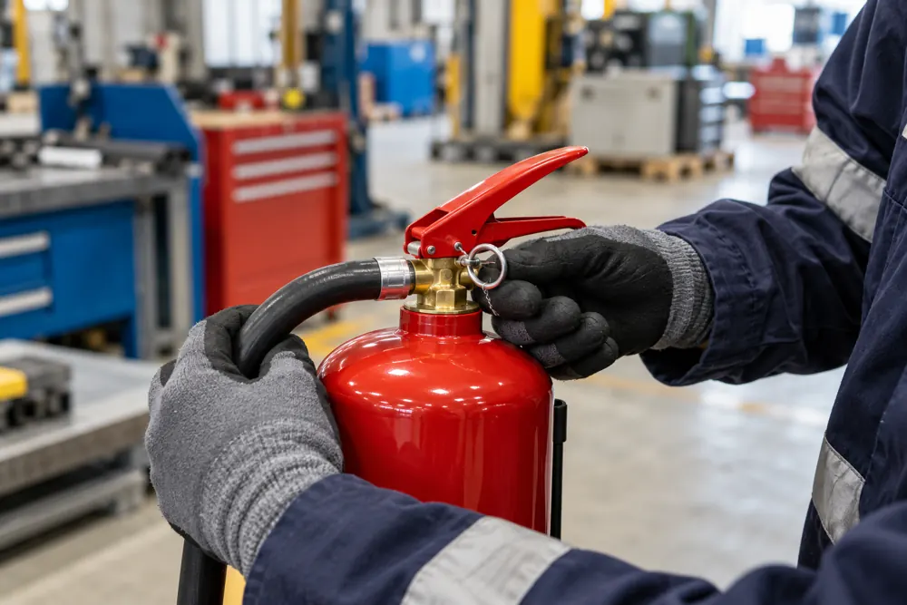 Fire Extinguisher Servicing in a commercial building